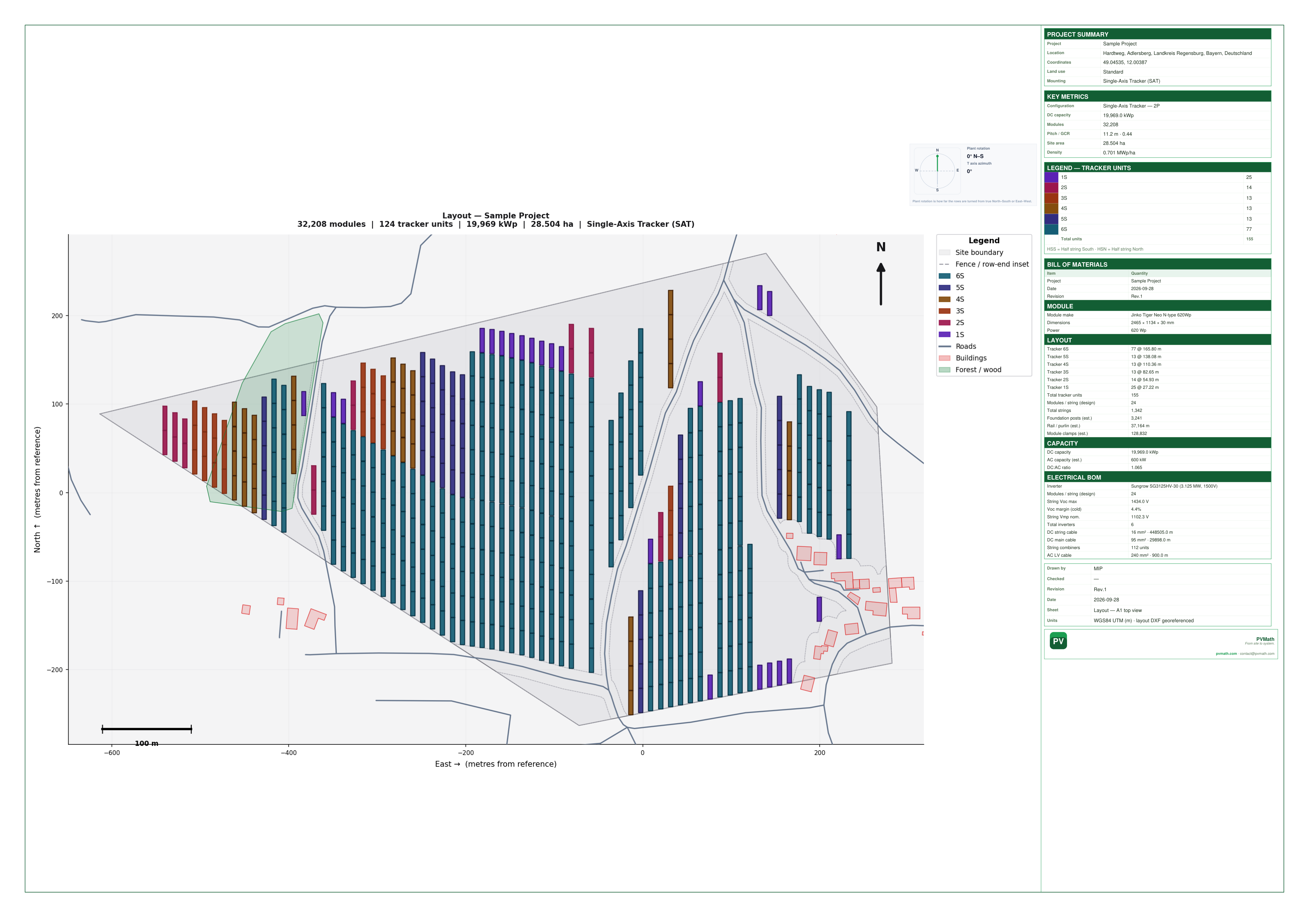 Sample Project LayoutIQ A1 engineering sheet